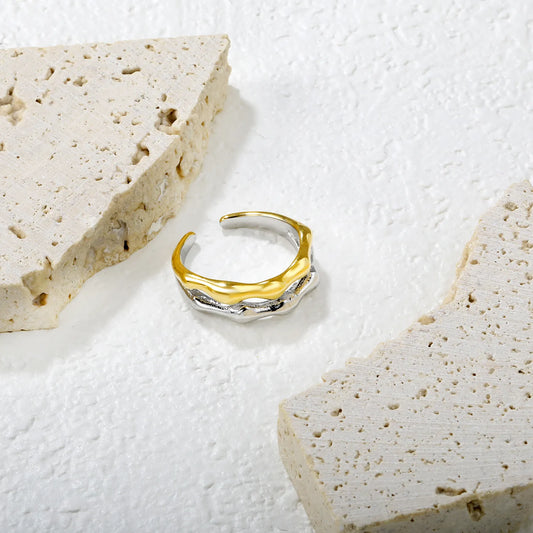 ✨ Wholesale 6.5mm Double Bamboo Ring | Intergold Stainless Steel Open Band