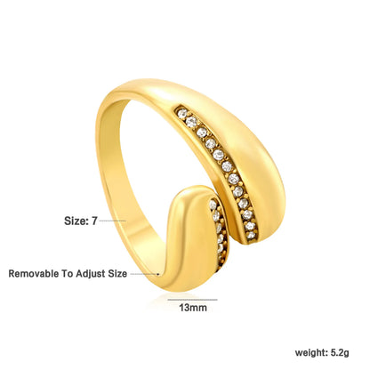 ✨ 18K Gold plated 13mm High irregular open Rings Wholesale (MOQ 12+) | Stainless Steel Hypoallergenic Bands 🌍 | Stackable & Statement Rings