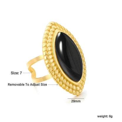 ✨ 18K Gold PVD 29mm High Horse-eye opening Rings Wholesale (MOQ 12+) | Stainless Steel Hypoallergenic Bands 🌍 | Stackable & Statement Rings