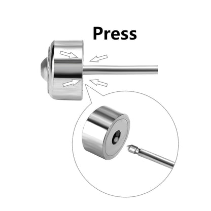 3mm - 5mm Steel Color Square Diamond Tap Plug Earrings