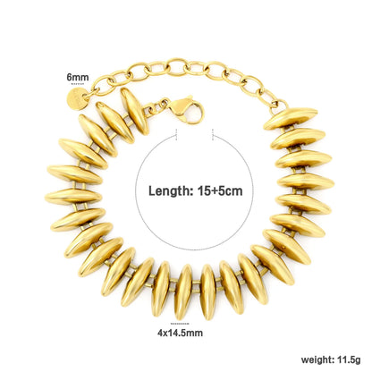 Oval Disc Link Adjustable Chain Bracelet | Statement Bracelet MOQ 12