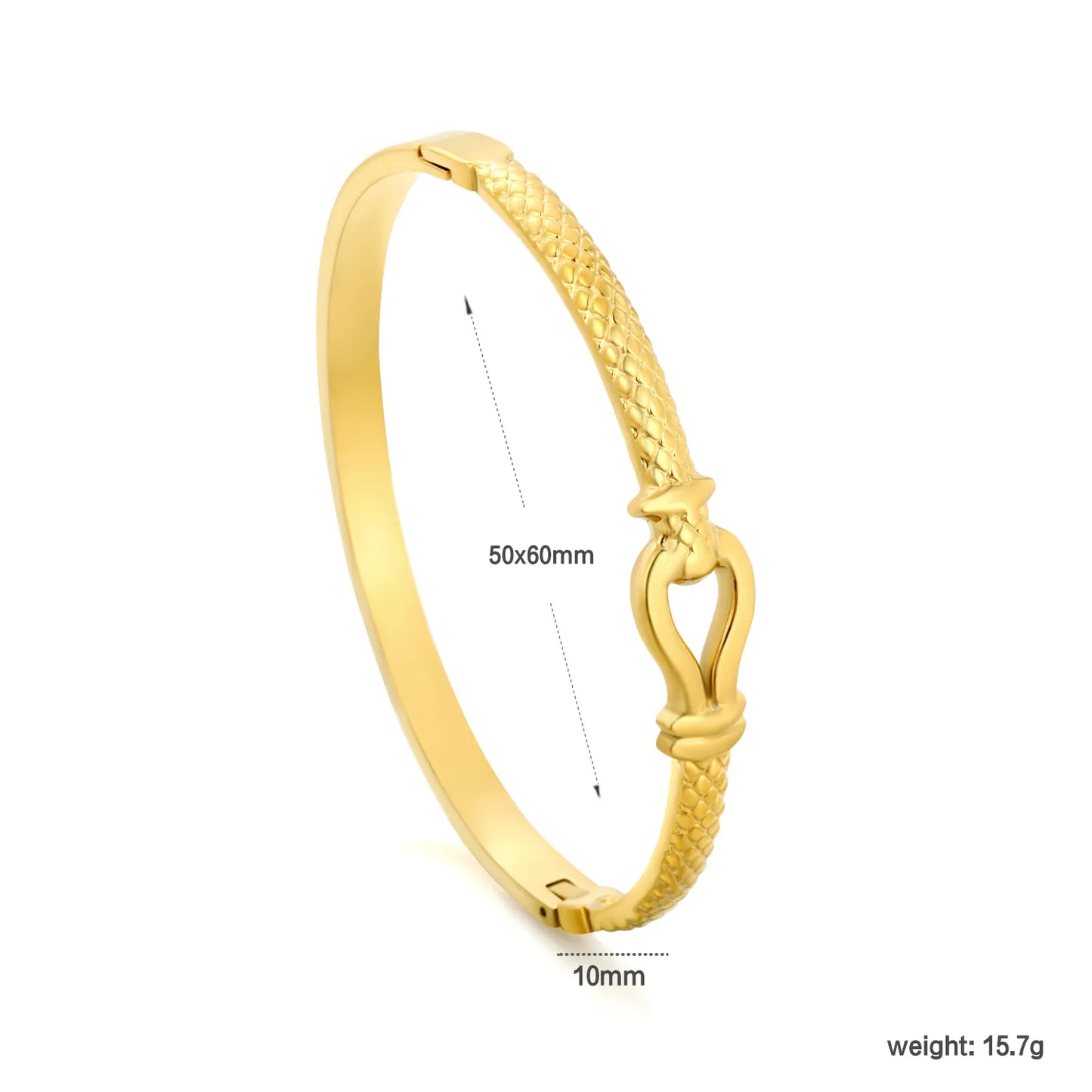 Woven Rope‑Textured Knot Motif Hinged Bangle | Vintage Bracelet Wholesale MOQ 12