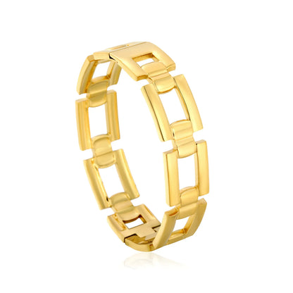 Chunky Statement  Rectangular Link Hinged Bangle Bracelet | Bulk Order MOQ 12