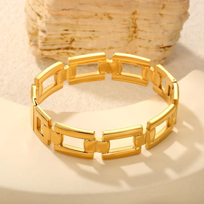 Chunky Statement  Rectangular Link Hinged Bangle Bracelet | Bulk Order MOQ 12