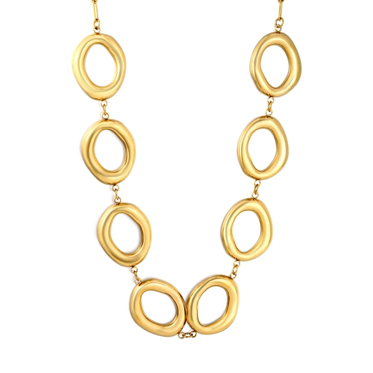18K Gold Plated Irregular Oval Link Waist Chain | Modern Body Chain Wholesale MOQ 12