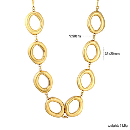 18K Gold Plated Irregular Oval Link Waist Chain | Modern Body Chain Wholesale MOQ 12