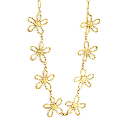Cut‑Out Outline Flower Waist Chain | 18K Gold Plated Stainless Steel Boho Floral Body Chain Wholesale