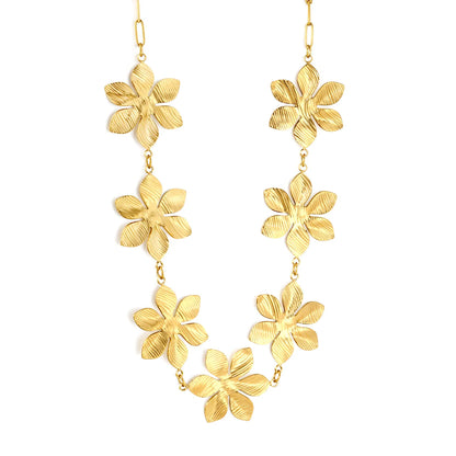 Boho Summer Body Chain Textured Floral Waist Chain | 18K Gold Plated Stainless Steel | MOQ 12