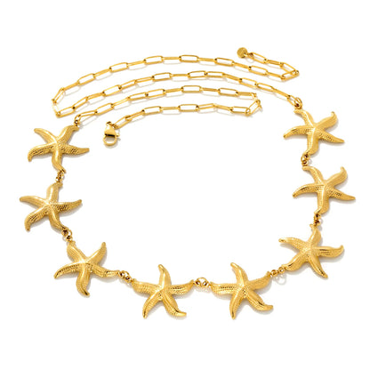 Vintage Starfish Waist Chain | 18K Gold Plated Stainless Steel Beach Body Chain Wholesale