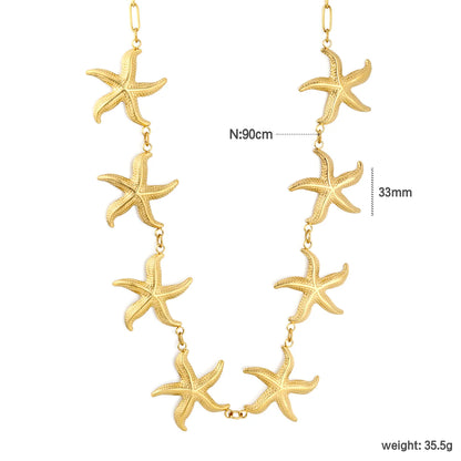 Vintage Starfish Waist Chain | 18K Gold Plated Stainless Steel Beach Body Chain Wholesale