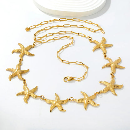 Vintage Starfish Waist Chain | 18K Gold Plated Stainless Steel Beach Body Chain Wholesale