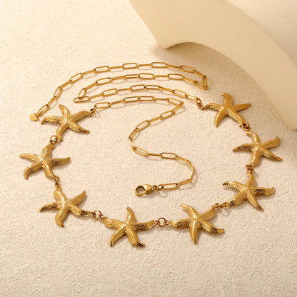 Vintage Starfish Waist Chain | 18K Gold Plated Stainless Steel Beach Body Chain Wholesale
