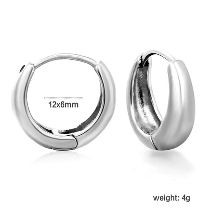 Chunky Mini Huggie Hoop Earrings | Two Color Options | 18K Gold Plated Jewelry for Wholesale