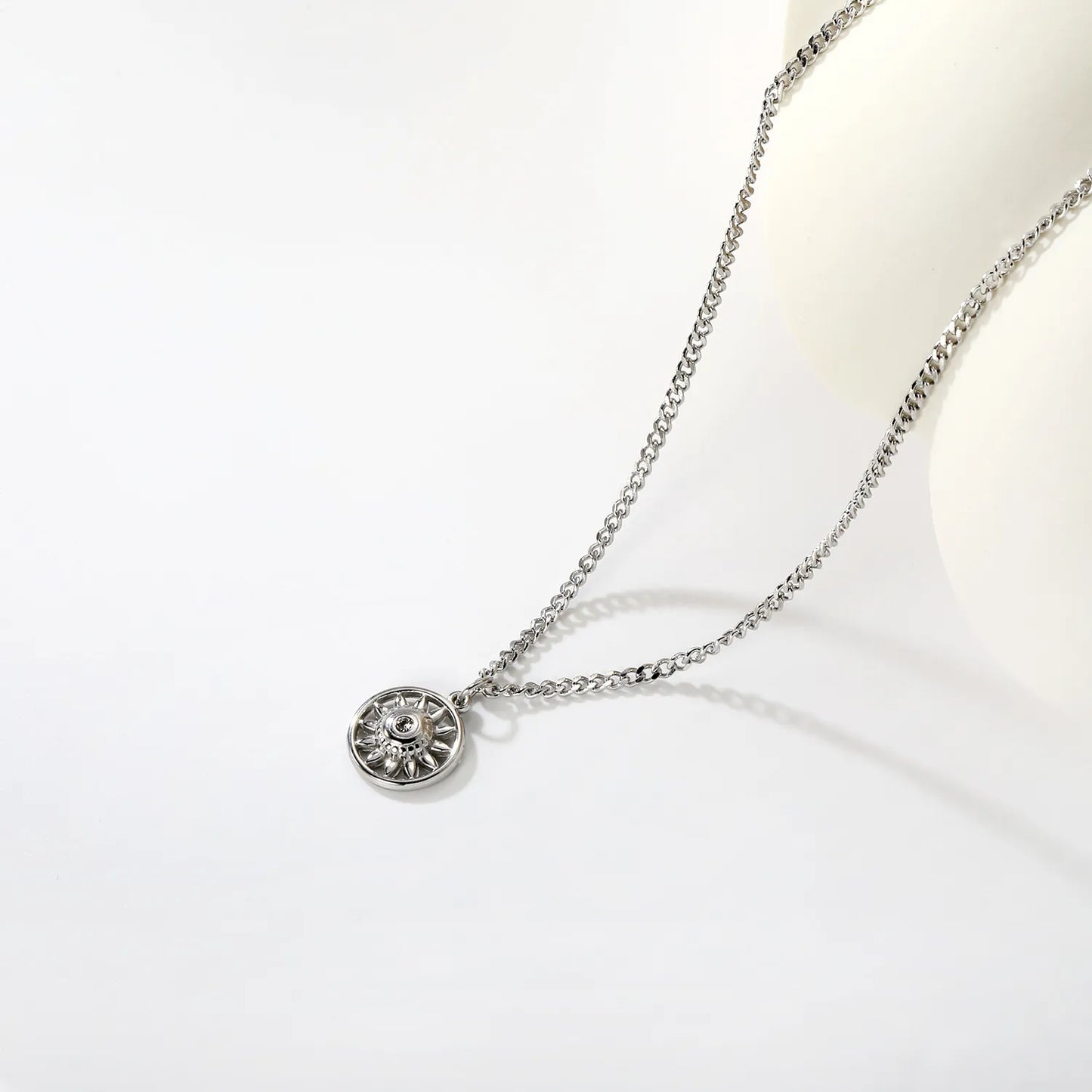 18K Gold/Silver Plated Sunburst Crystal Pendant Necklace | Wholesale Bulk Order | MOQ 12 | 40+5cm