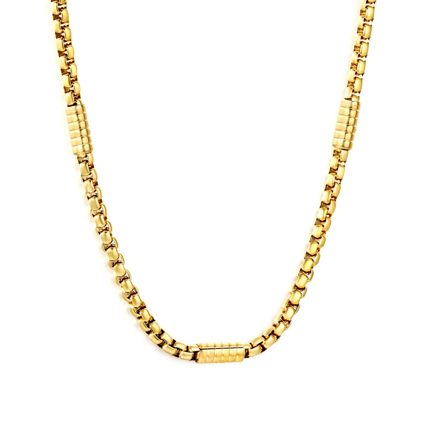 Wholesale Bulk Order 18K Gold Plated Textured Link Necklace | MOQ 12