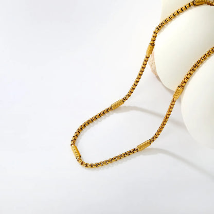 Wholesale Bulk Order 18K Gold Plated Textured Link Necklace | MOQ 12