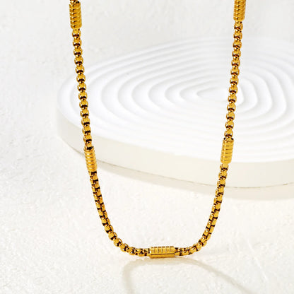 Wholesale Bulk Order 18K Gold Plated Textured Link Necklace | MOQ 12