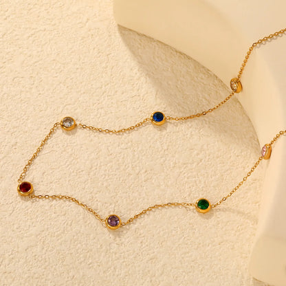 N:40+40+5 Adjustable 3-Layer Crystal Bead Necklace | 18K Gold/Silver Plated | Wholesale Bulk Order | MOQ 12