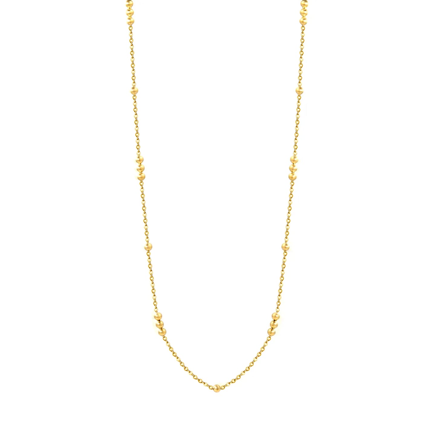 Wholesale Bulk Order Multi-Length (45/50/55/60cm) Gold Beaded Dainty Necklace Collection | MOQ 12 | 18K Gold Plated Jewelry