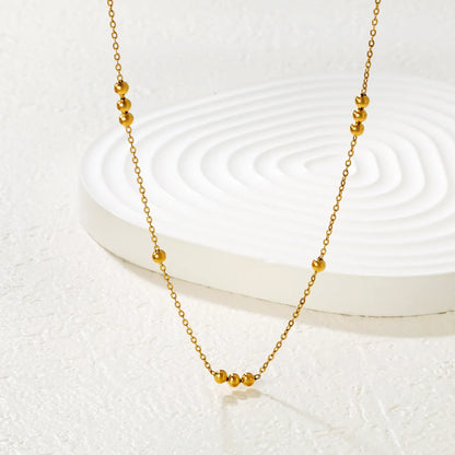 Wholesale Bulk Order Multi-Length (45/50/55/60cm) Gold Beaded Dainty Necklace Collection | MOQ 12 | 18K Gold Plated Jewelry
