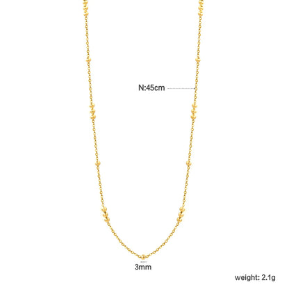 Wholesale Bulk Order Multi-Length (45/50/55/60cm) Gold Beaded Dainty Necklace Collection | MOQ 12 | 18K Gold Plated Jewelry
