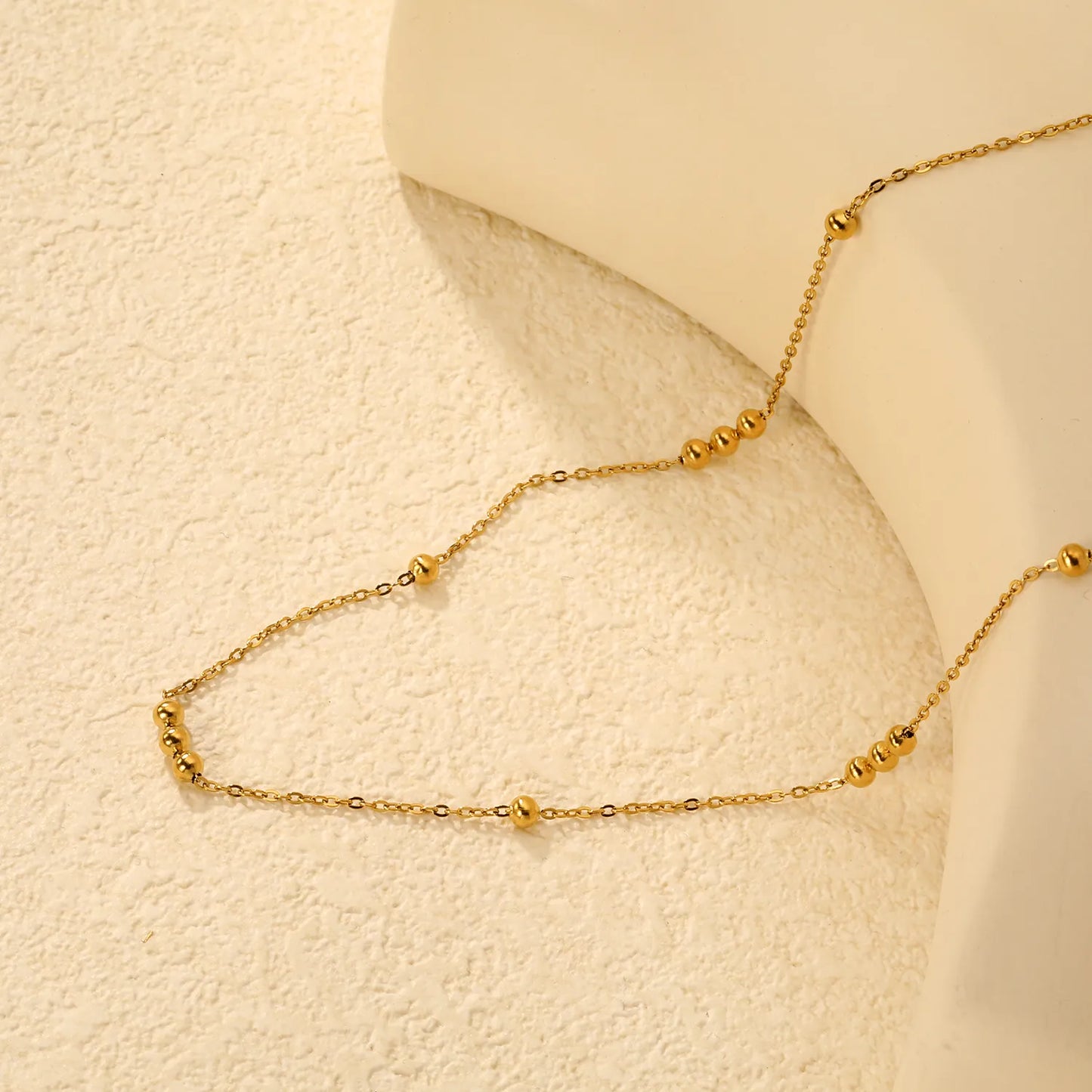 Wholesale Bulk Order Multi-Length (45/50/55/60cm) Gold Beaded Dainty Necklace Collection | MOQ 12 | 18K Gold Plated Jewelry
