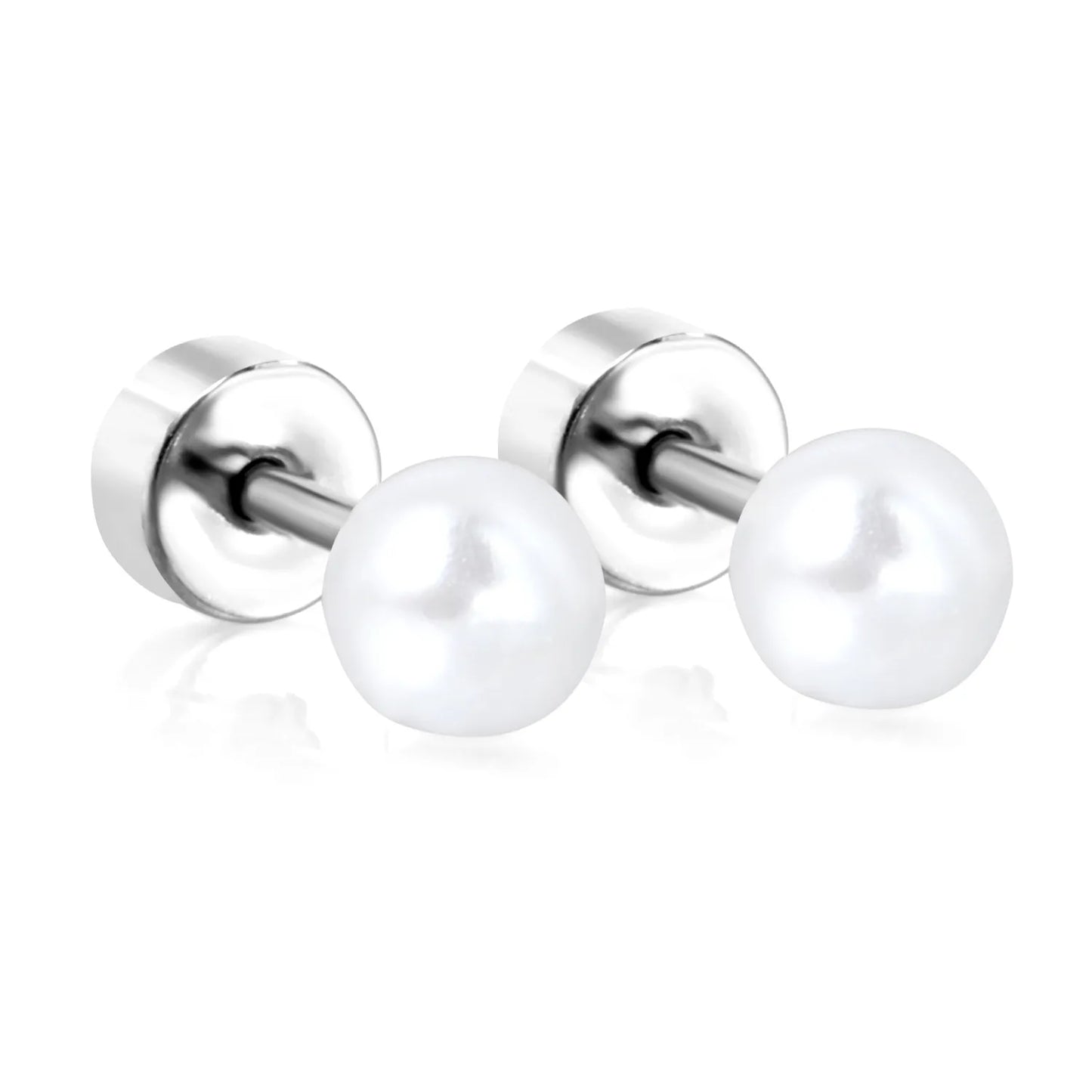 Wholesale 12-Piece 4mm/6mm Stud Earring Set | Hypoallergenic Stainless Steel | Pearl & Crystal Multi-Style Jewelry