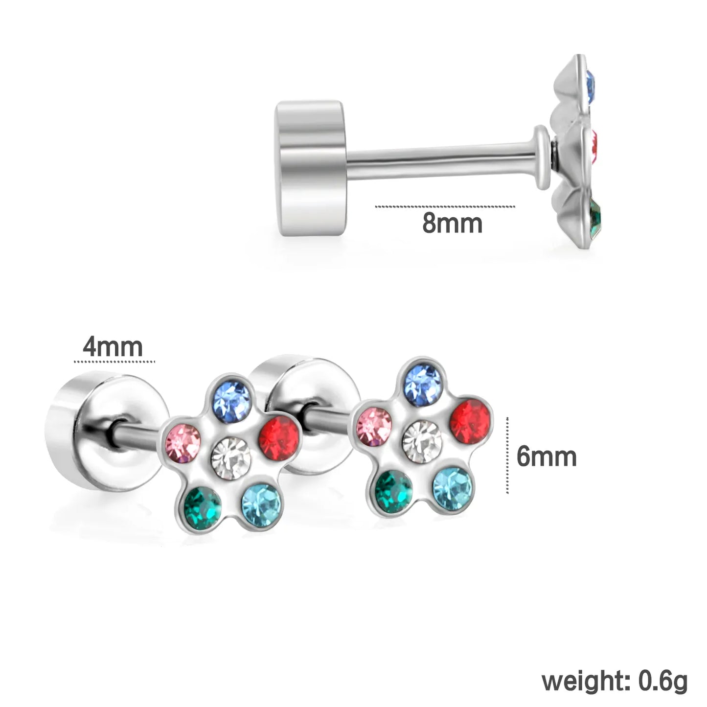 Wholesale 12-Piece 4mm/6mm Stud Earring Set | Hypoallergenic Stainless Steel | Pearl & Crystal Multi-Style Jewelry