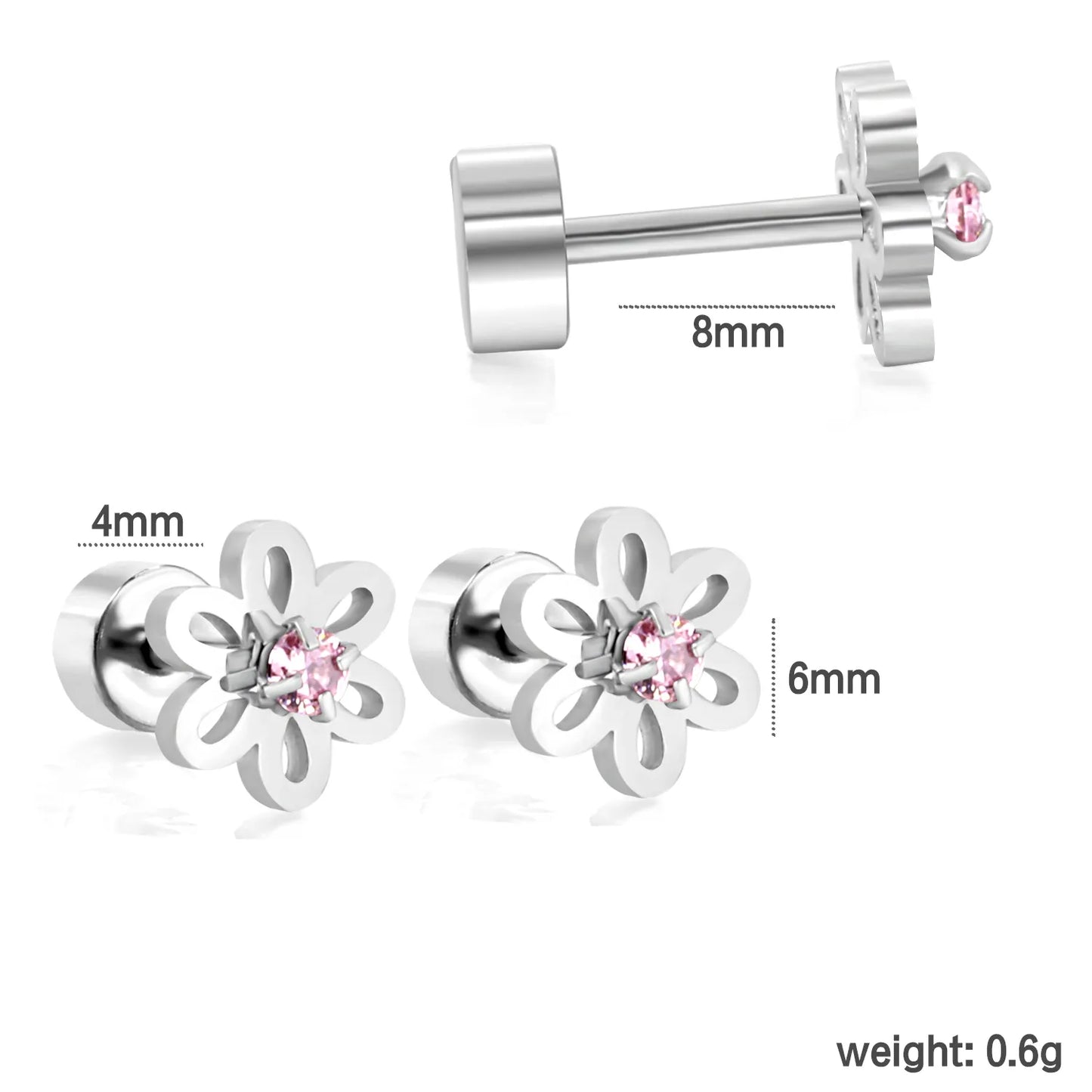 Wholesale 12-Piece 4mm/6mm Stud Earring Set | Hypoallergenic Stainless Steel | Pearl & Crystal Multi-Style Jewelry