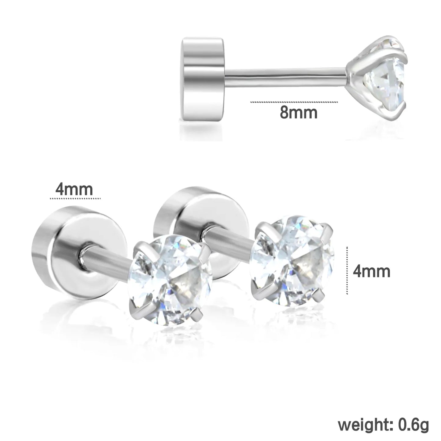 Wholesale 12-Piece 4mm/6mm Stud Earring Set | Hypoallergenic Stainless Steel | Pearl & Crystal Multi-Style Jewelry
