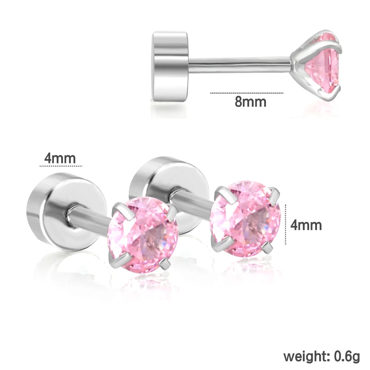 Wholesale 12-Piece 4mm/6mm Stud Earring Set | Hypoallergenic Stainless Steel | Pearl & Crystal Multi-Style Jewelry