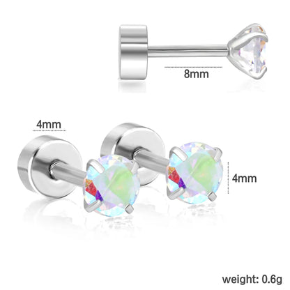 Wholesale 12-Piece 4mm/6mm Stud Earring Set | Hypoallergenic Stainless Steel | Pearl & Crystal Multi-Style Jewelry