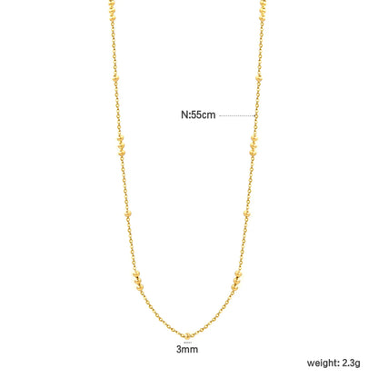 Wholesale Bulk Order Multi-Length (45/50/55/60cm) Gold Beaded Dainty Necklace Collection | MOQ 12 | 18K Gold Plated Jewelry