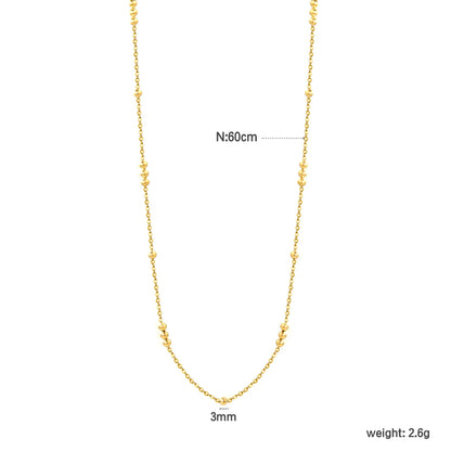 Wholesale Bulk Order Multi-Length (45/50/55/60cm) Gold Beaded Dainty Necklace Collection | MOQ 12 | 18K Gold Plated Jewelry