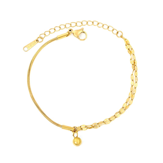 Adjustable Sparkly Sequin Rolo Chain Ball Charm Bracelet | Wholesale MOQ 12 Pieces