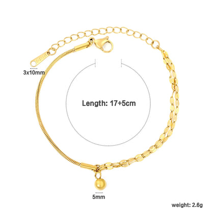 Adjustable Sparkly Sequin Rolo Chain Ball Charm Bracelet | Wholesale MOQ 12 Pieces