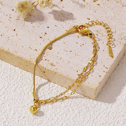 Adjustable Sparkly Sequin Rolo Chain Ball Charm Bracelet | Wholesale MOQ 12 Pieces