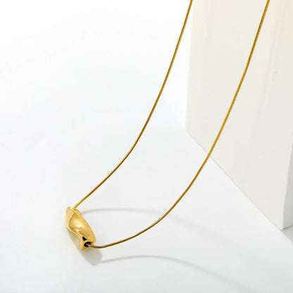 Twisted Barrel Pendant Thin Snake Chain Adjustable Necklace | 40+5cm Extension Chain | Minimalist Dainty Necklace Wholesale Bulk Order 12