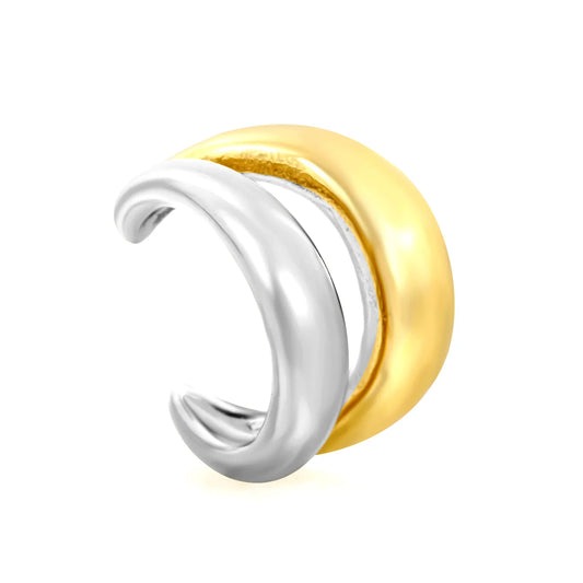 Double Curved Band Non-Piercing Ear Cuff | 2 Colors | Wholesale MOQ 12