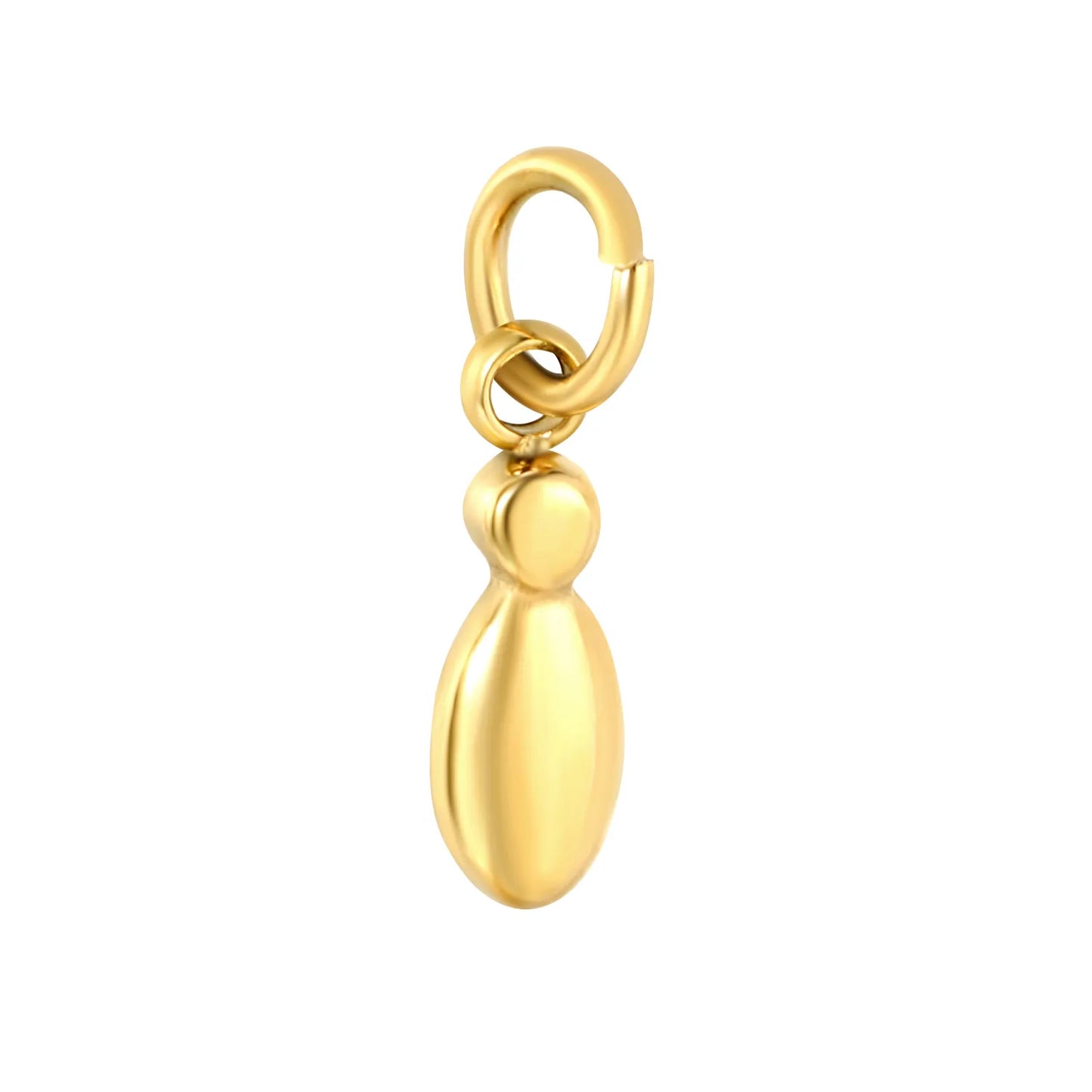 Bubble Bold 26 Alphabet Letter Charms | A-Z Full Set 18K Gold Plated Stainless Steel Pendant Charms for DIY Jewelry Making | Wholesale MOQ 12