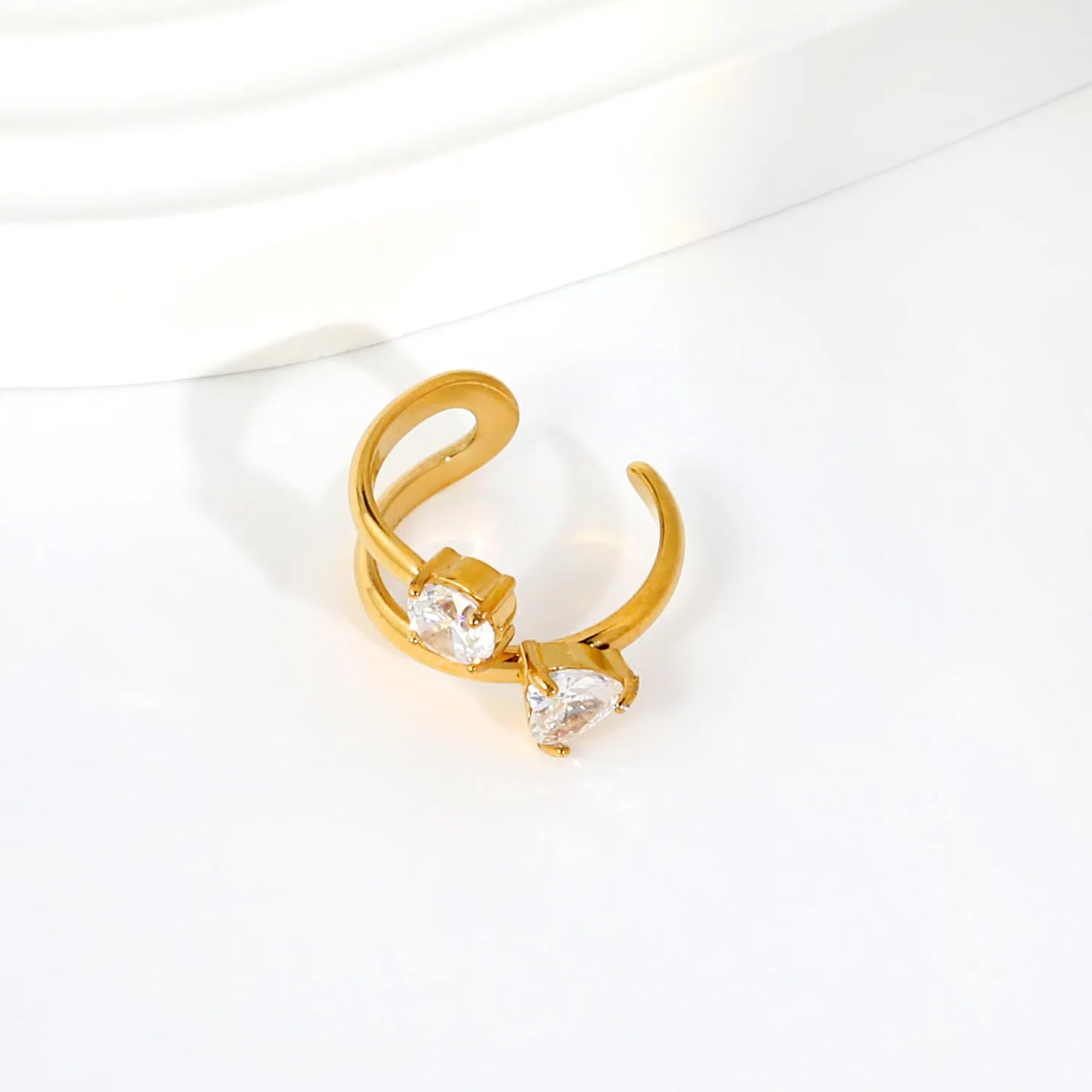 Assorted 6 Styles Gold Cuff Ear Cuff Set | No Piercing Required | 18K Gold Plated Stainless Steel Open Ear Cuffs | Wholesale Bulk Order MOQ 12