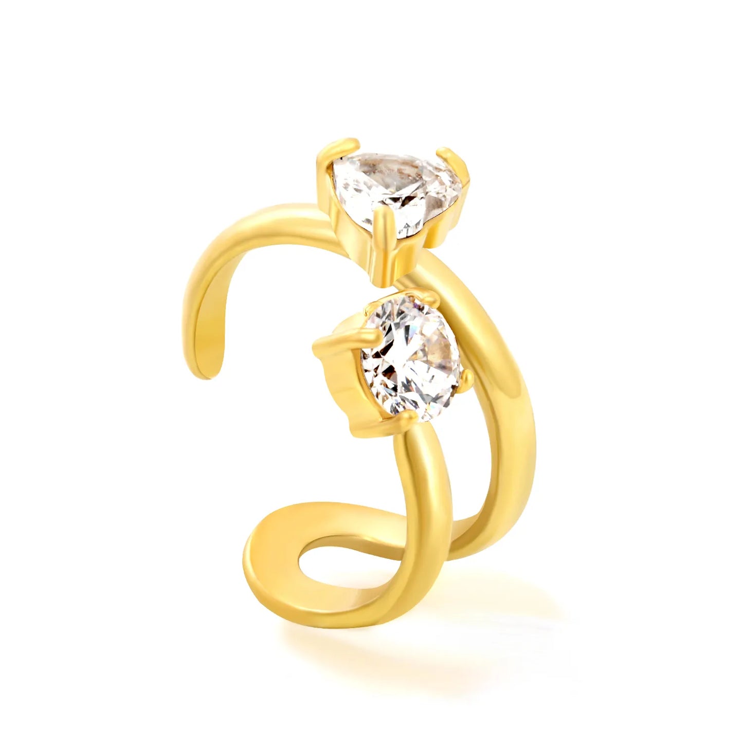 Assorted 6 Styles Gold Cuff Ear Cuff Set | No Piercing Required | 18K Gold Plated Stainless Steel Open Ear Cuffs | Wholesale Bulk Order MOQ 12