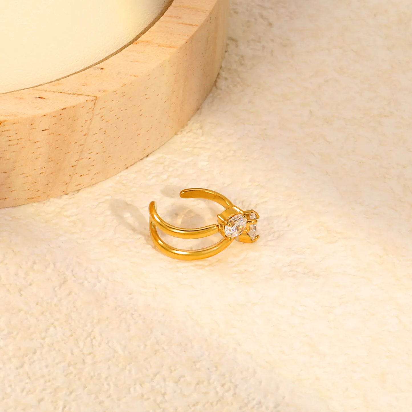 Assorted 6 Styles Gold Cuff Ear Cuff Set | No Piercing Required | 18K Gold Plated Stainless Steel Open Ear Cuffs | Wholesale Bulk Order MOQ 12