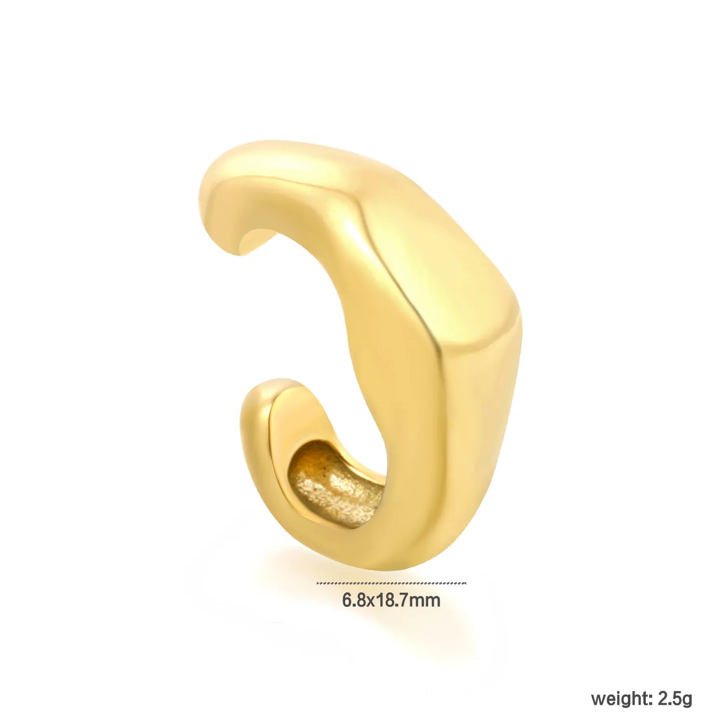 Assorted 6 Styles Gold Cuff Ear Cuff Set | No Piercing Required | 18K Gold Plated Stainless Steel Open Ear Cuffs | Wholesale Bulk Order MOQ 12