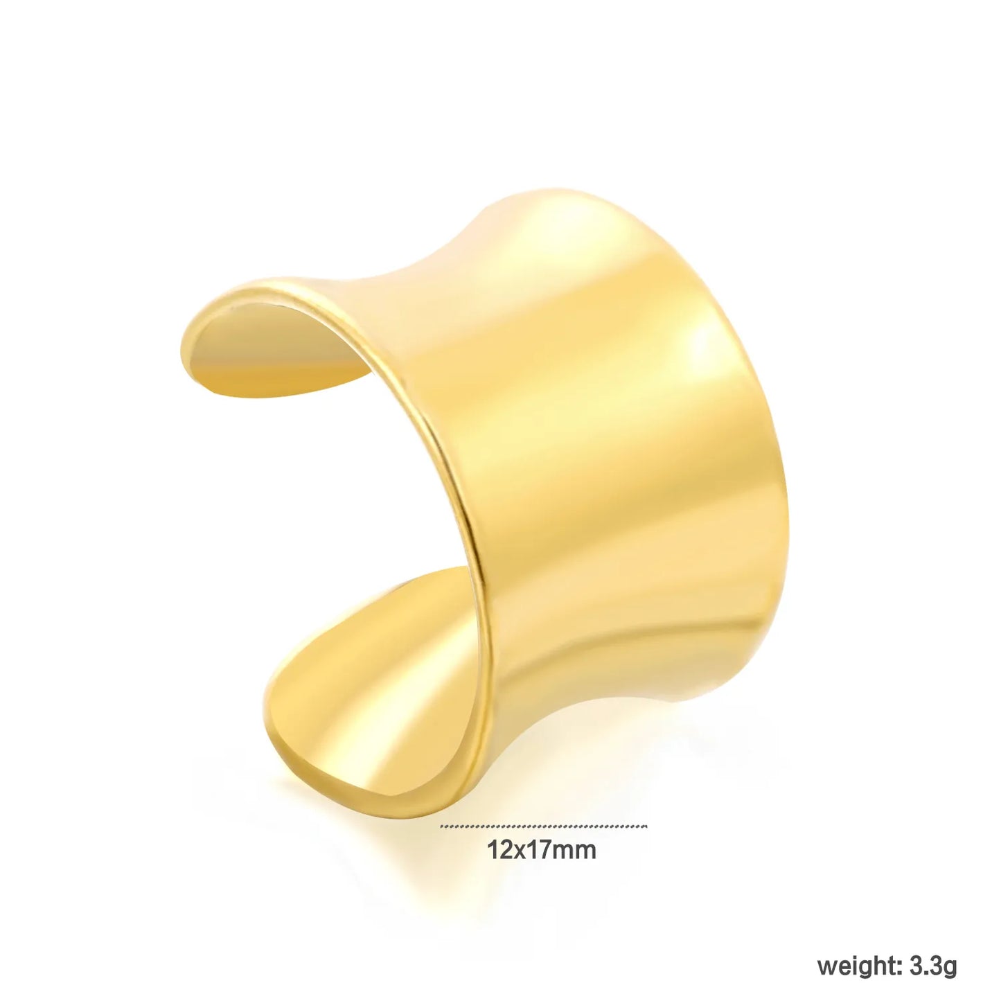 Assorted 6 Styles Gold Cuff Ear Cuff Set | No Piercing Required | 18K Gold Plated Stainless Steel Open Ear Cuffs | Wholesale Bulk Order MOQ 12