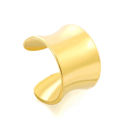 Assorted 6 Styles Gold Cuff Ear Cuff Set | No Piercing Required | 18K Gold Plated Stainless Steel Open Ear Cuffs | Wholesale Bulk Order MOQ 12
