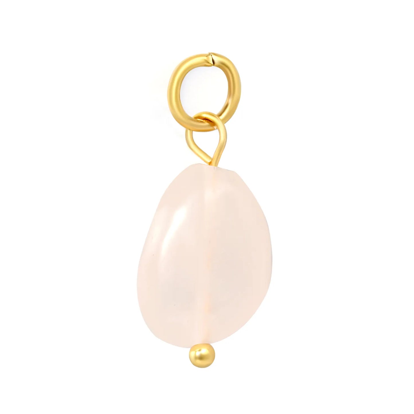 Natural Gemstone Dangle Charms| 4 Stone Variants | 18K Gold Plated Stainless Steel Pendant Charms| Wholesale MOQ 12