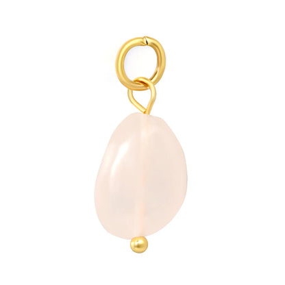 Natural Gemstone Dangle Charms| 4 Stone Variants | 18K Gold Plated Stainless Steel Pendant Charms| Wholesale MOQ 12