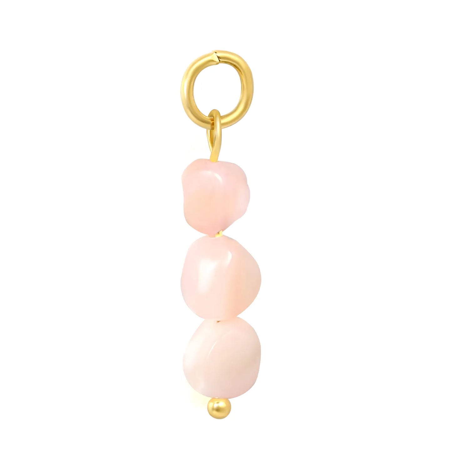 Irregular Natural Stone Dangle Charms | 18K Gold Plated Stainless Steel Gemstone Pendants | 3 Colors | Wholesale MOQ 12