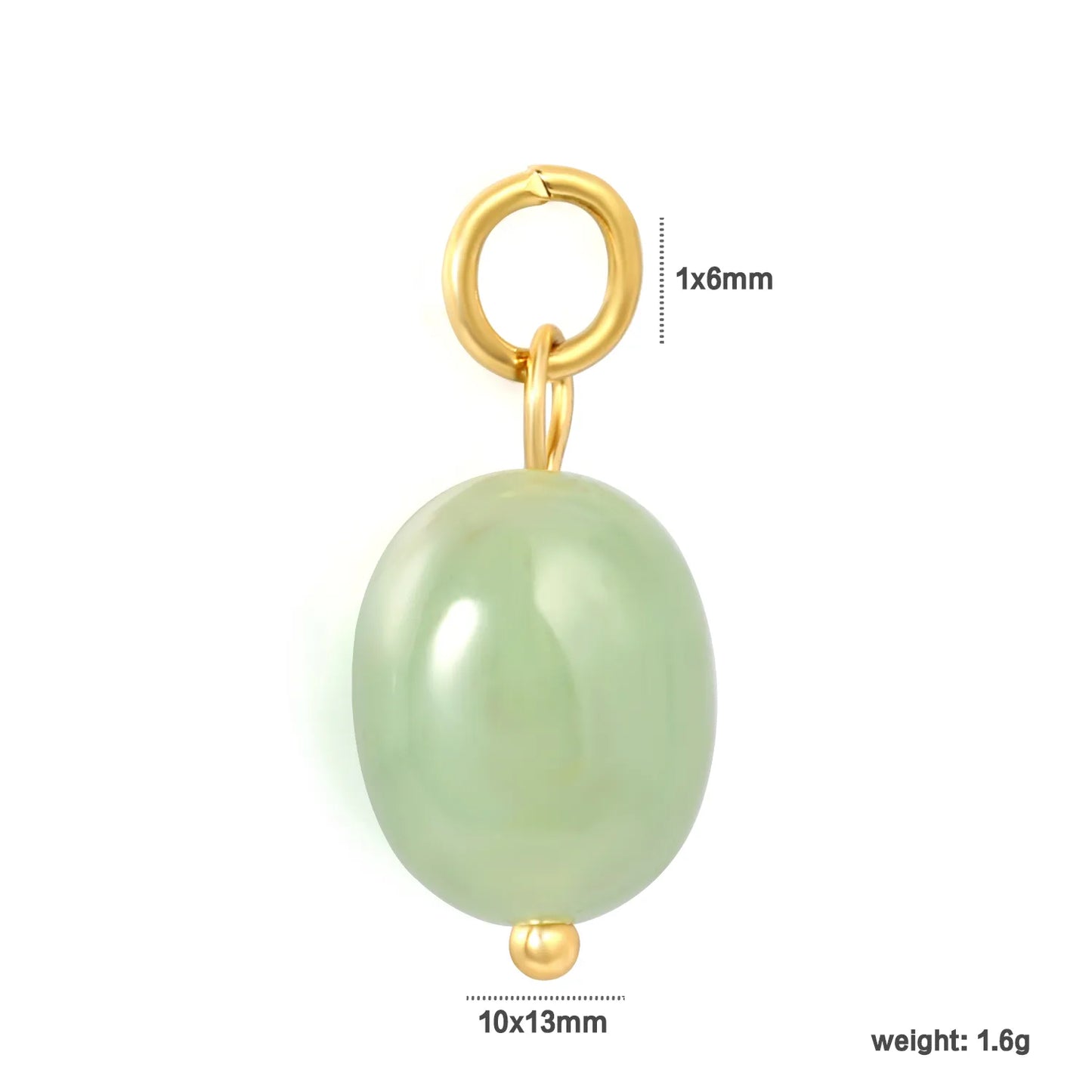 Natural Gemstone Dangle Charms| 4 Stone Variants | 18K Gold Plated Stainless Steel Pendant Charms| Wholesale MOQ 12